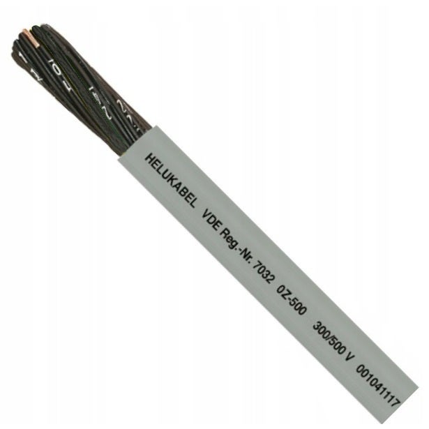 Kabel sterowniczy OZ-500 2x0,5mm2 szary 300/500V numerowany olejoodporny linka Helukabel 500m