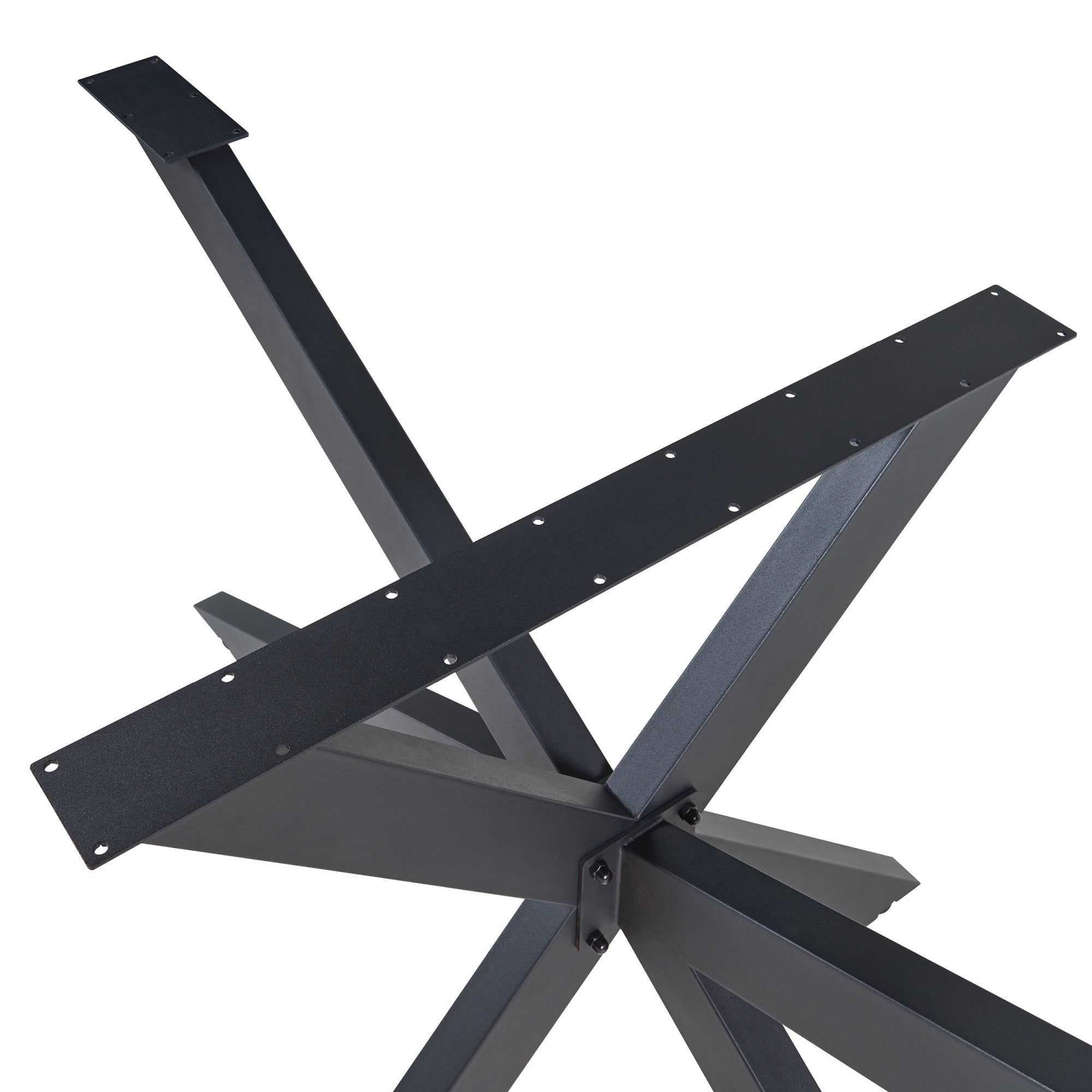 Structure de table Oberau acier 98 x 58 x 43 cm noir [en.casa] - 5