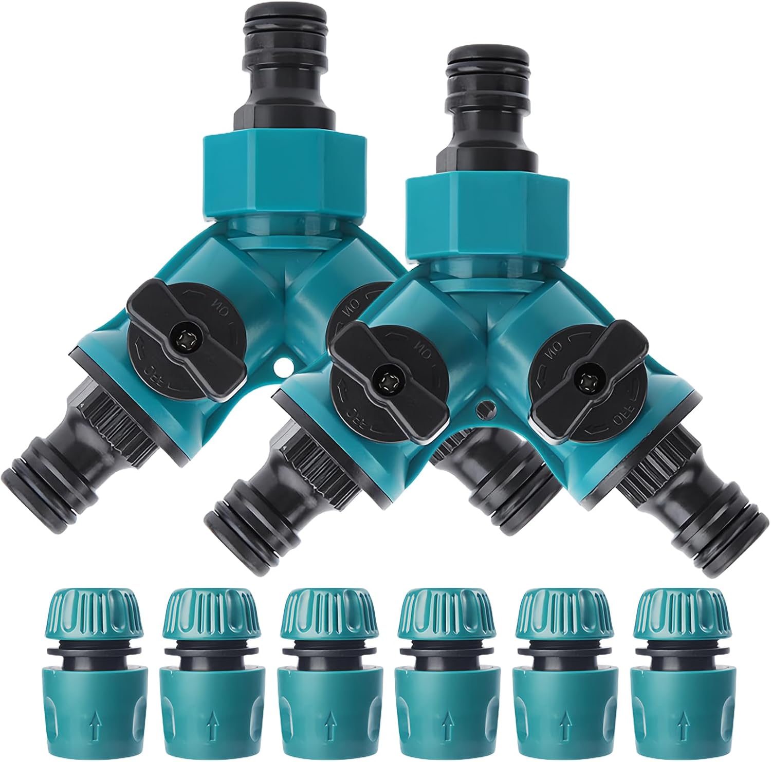 Dwudrożny dystrybutor wody, dwudrożny 3/4" z przyłączem węża 1/2", adapter do kranu, zestaw dozujący wodę