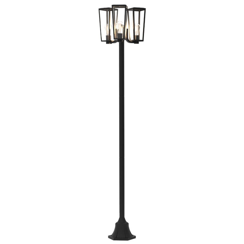 Latarnia ogrodowa Pine czarno-biała 3xE27x40W IP44 wym: 198,6 x 42 x 42 cm aluminium Lutec