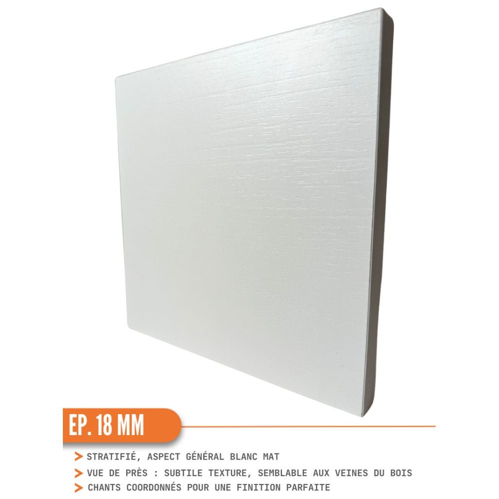 Cuisineandcie - Meuble d'angle bas Eco Blanc 1 porte L 105 cm - 3