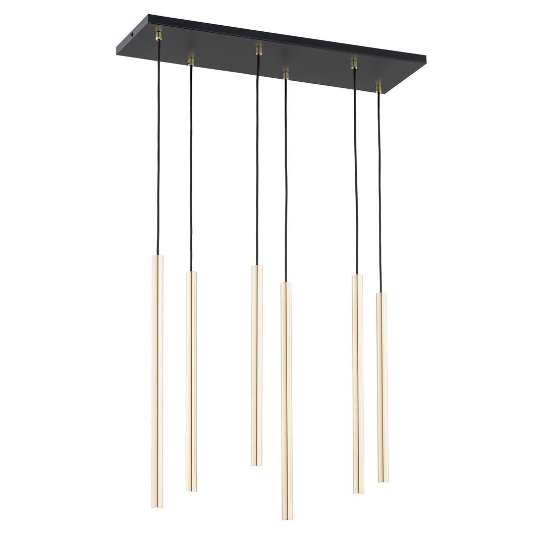 Lampa wisząca Selter złoto-czarna 6xG9x8W tuby wym: 130 x 70 x 22 cm metal Emibig