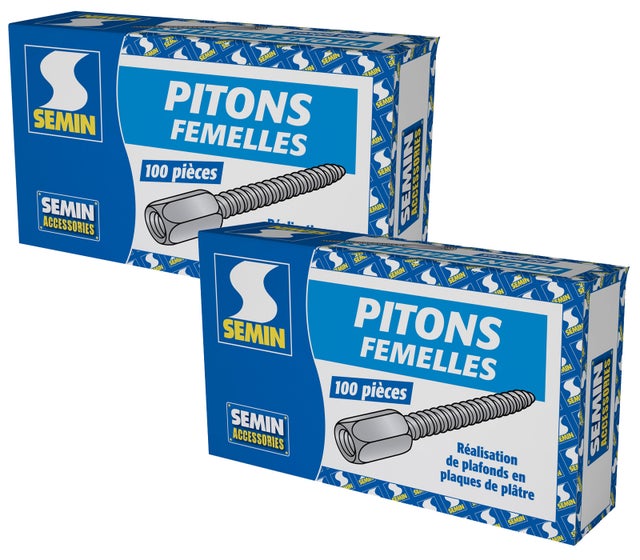 Pitons Femelles Semin, Boite de 100 (lot de 2)