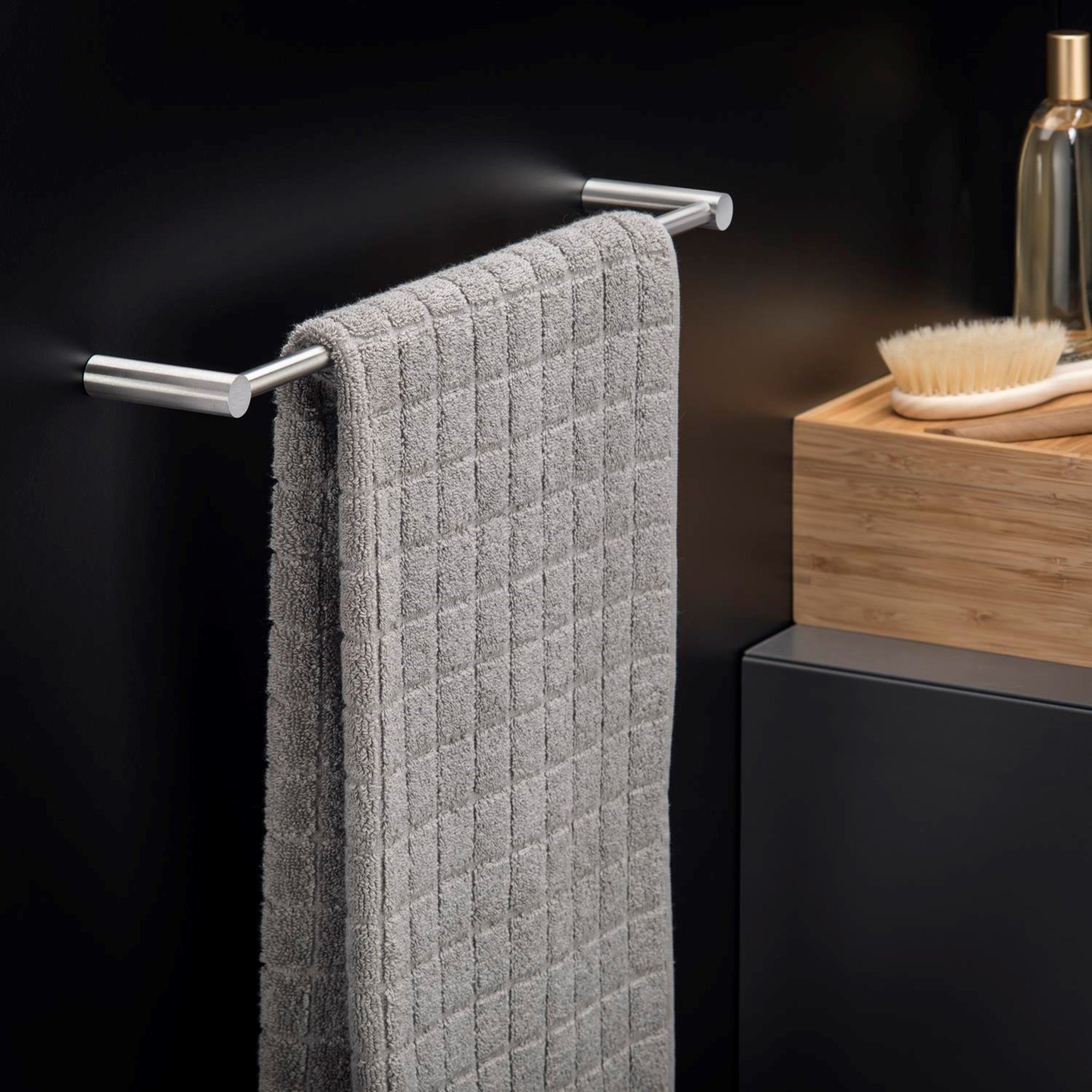 COSMIC Porte serviette, 40 cm, Vis Incluses, Acier Inoxydable, Anti-corrosion, Collection LOGIC - 5