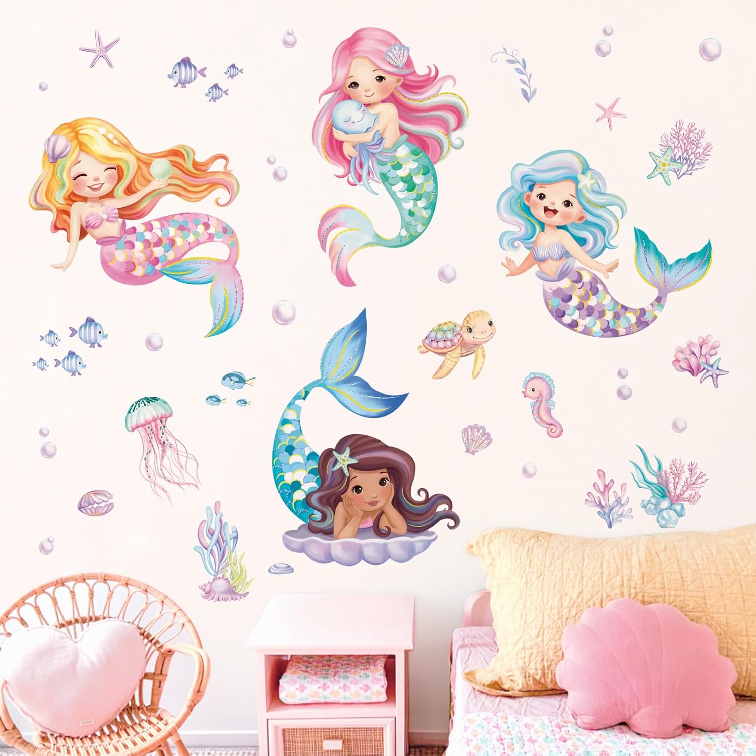 Lot De 12 Masques Sirène Pour Enfants – 6 Motifs, Fêtes Anniversaire, Jeux De Rôle, Déguisements Sous-marins