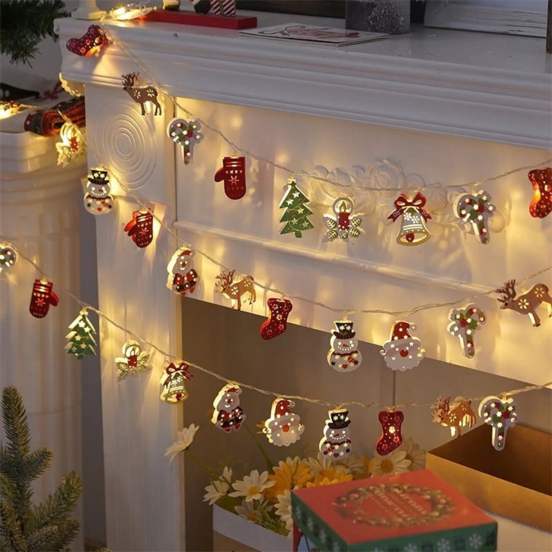 Świąteczne lampki LED o długości 3m, zasilane bateriami (baterie nie są dołączone), 20 LED, do domu, na imprezy i do dekoracji choinki