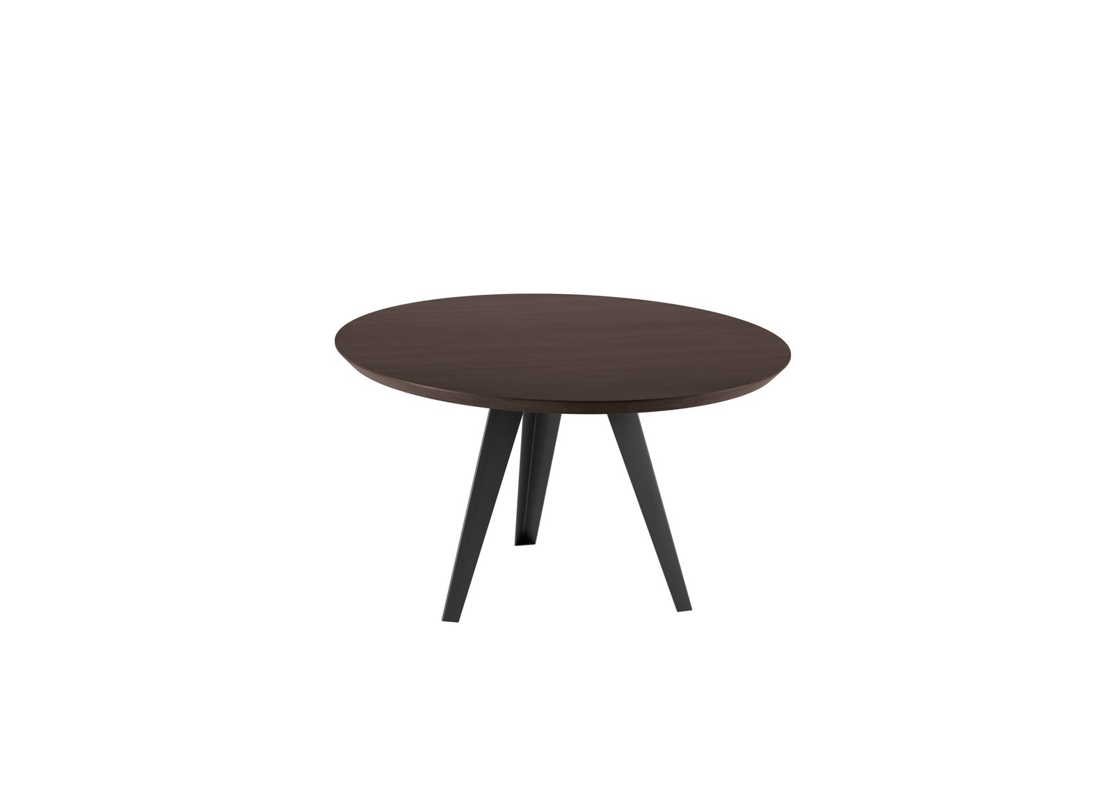 Henry - Stół stały (śr. 130 cm) w czarnej okleinie