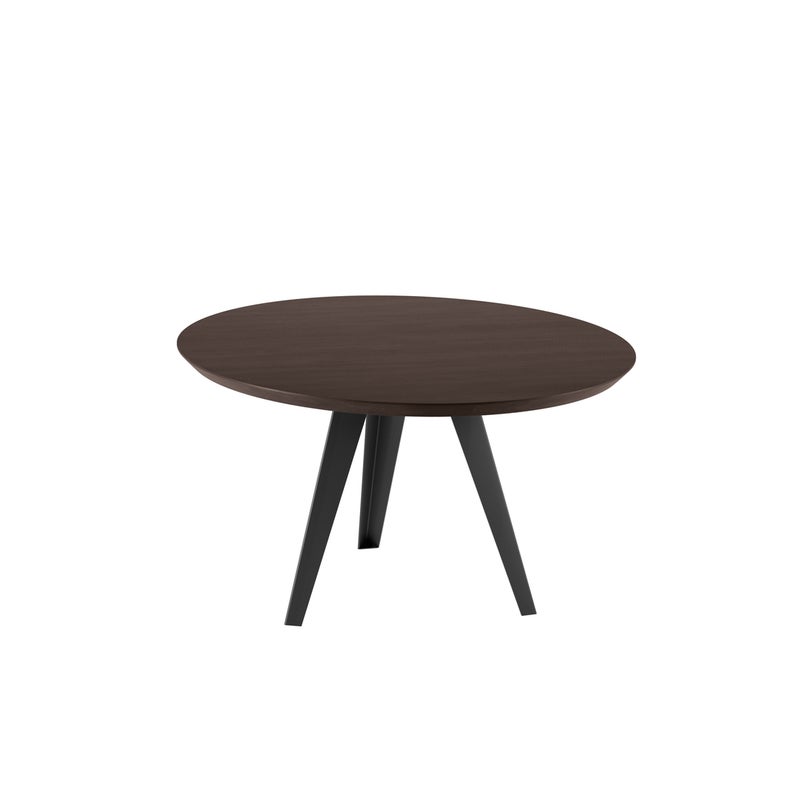 Henry - Stół stały (śr. 130 cm) w czarnej okleinie