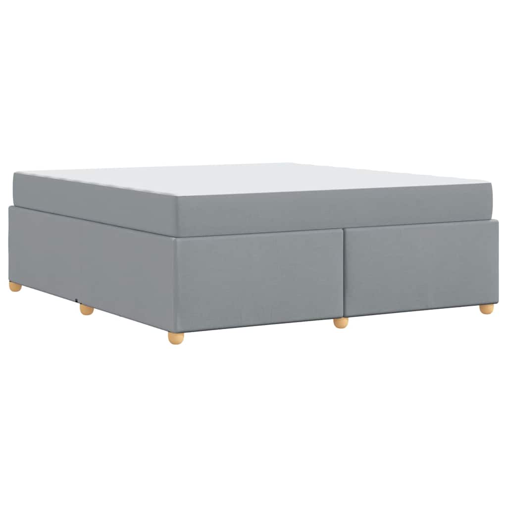 Cadre de lit avec matelas gris clair 180 x 200 cm tissu - 7