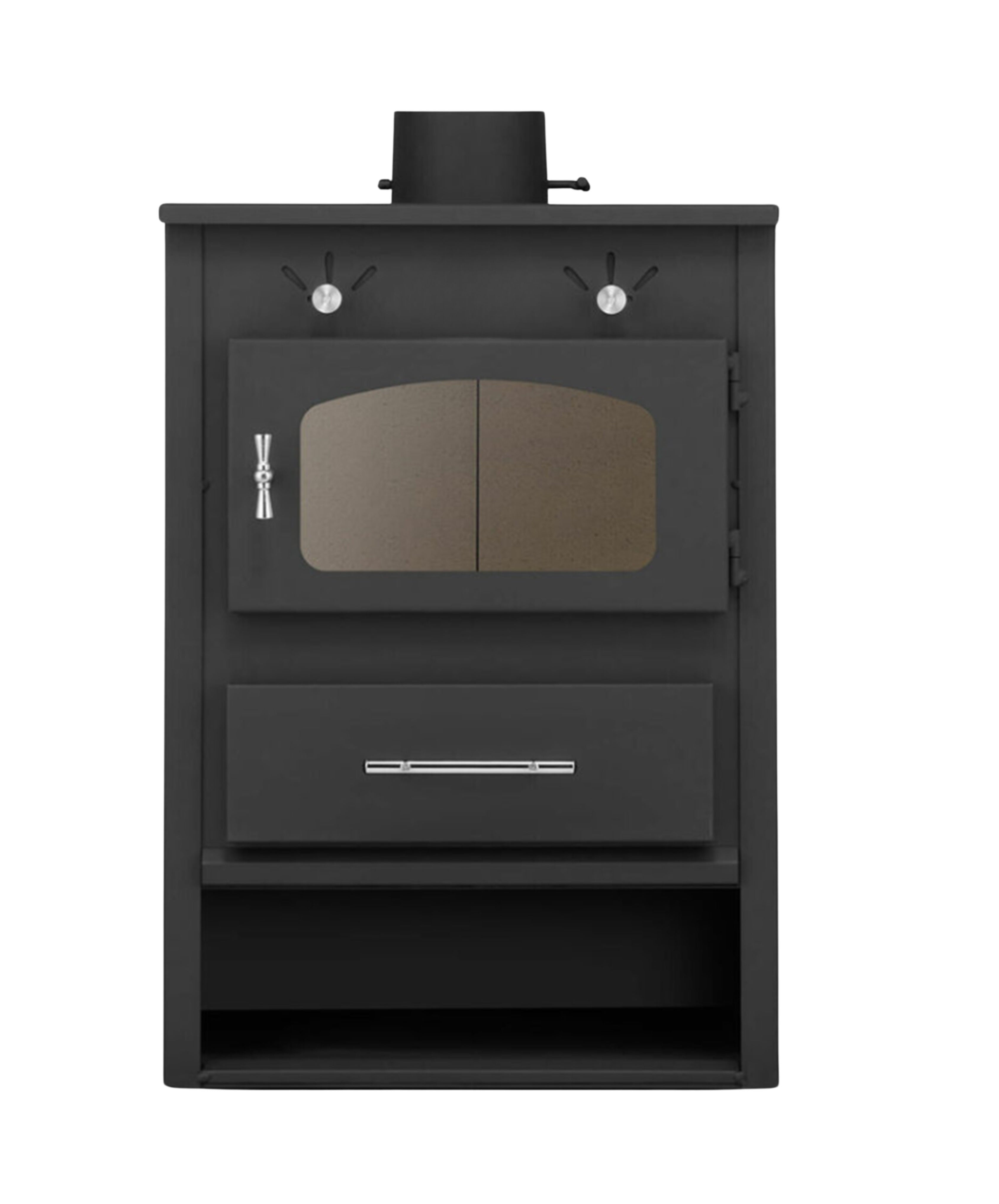 Vetro Ceramico Per Stufa A Legna CASTELMONTE – 21,5x25 Cm, Spessore 4 Mm, Resistente Al Calore