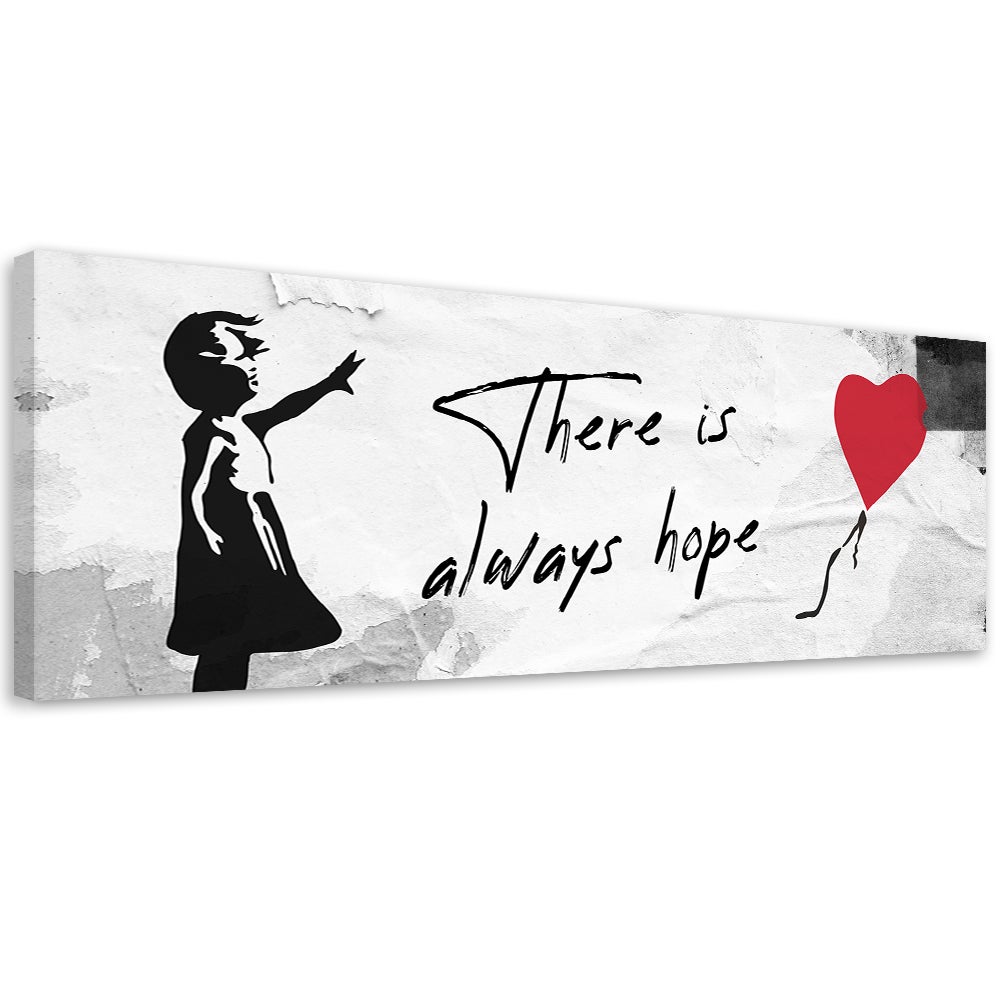 Obraz na płótnie, Banksy Dziewczynka z balonikiem 90x30