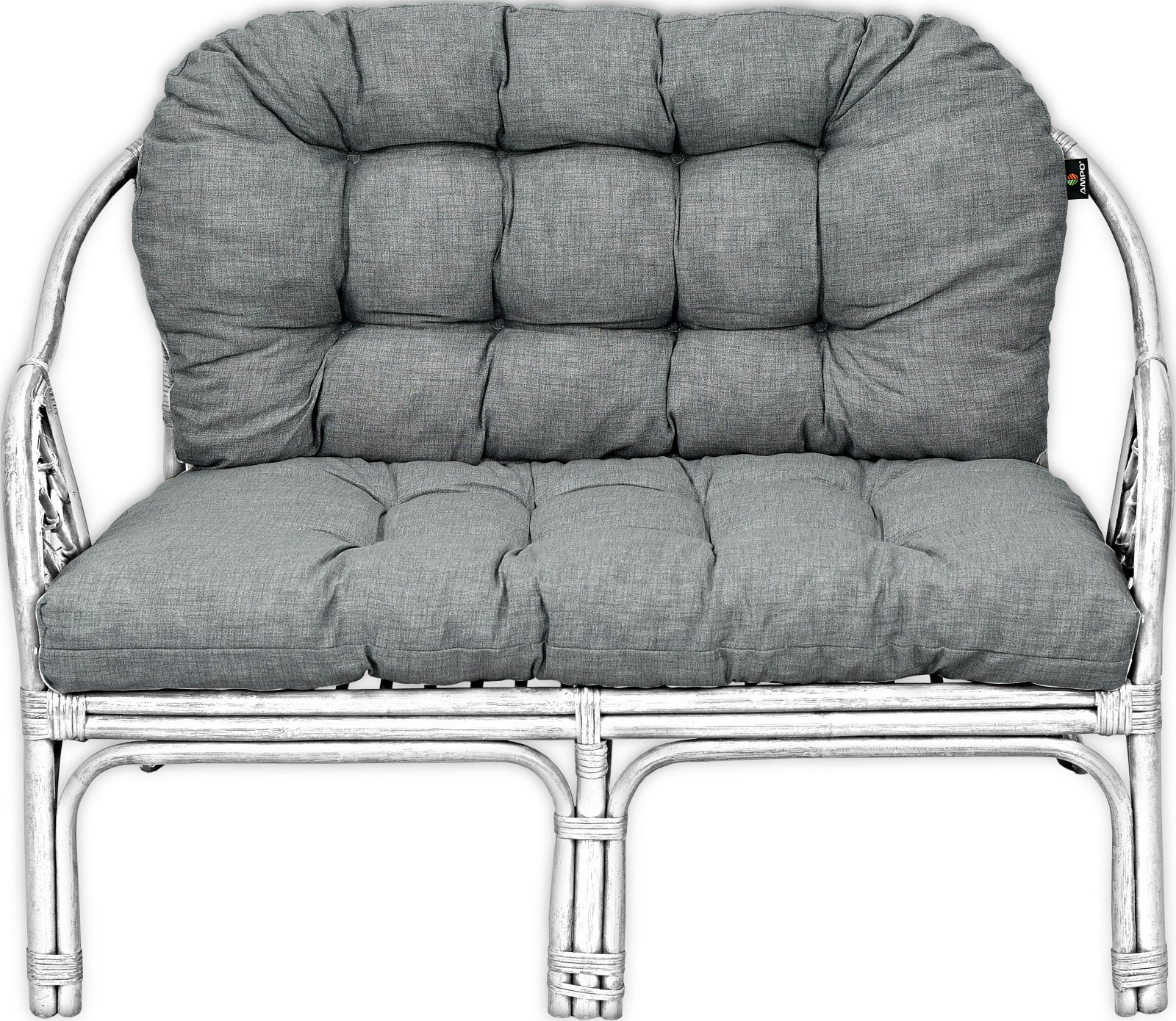 Poduszka na sofę rattanową AMPO jasny szary 1 szt.