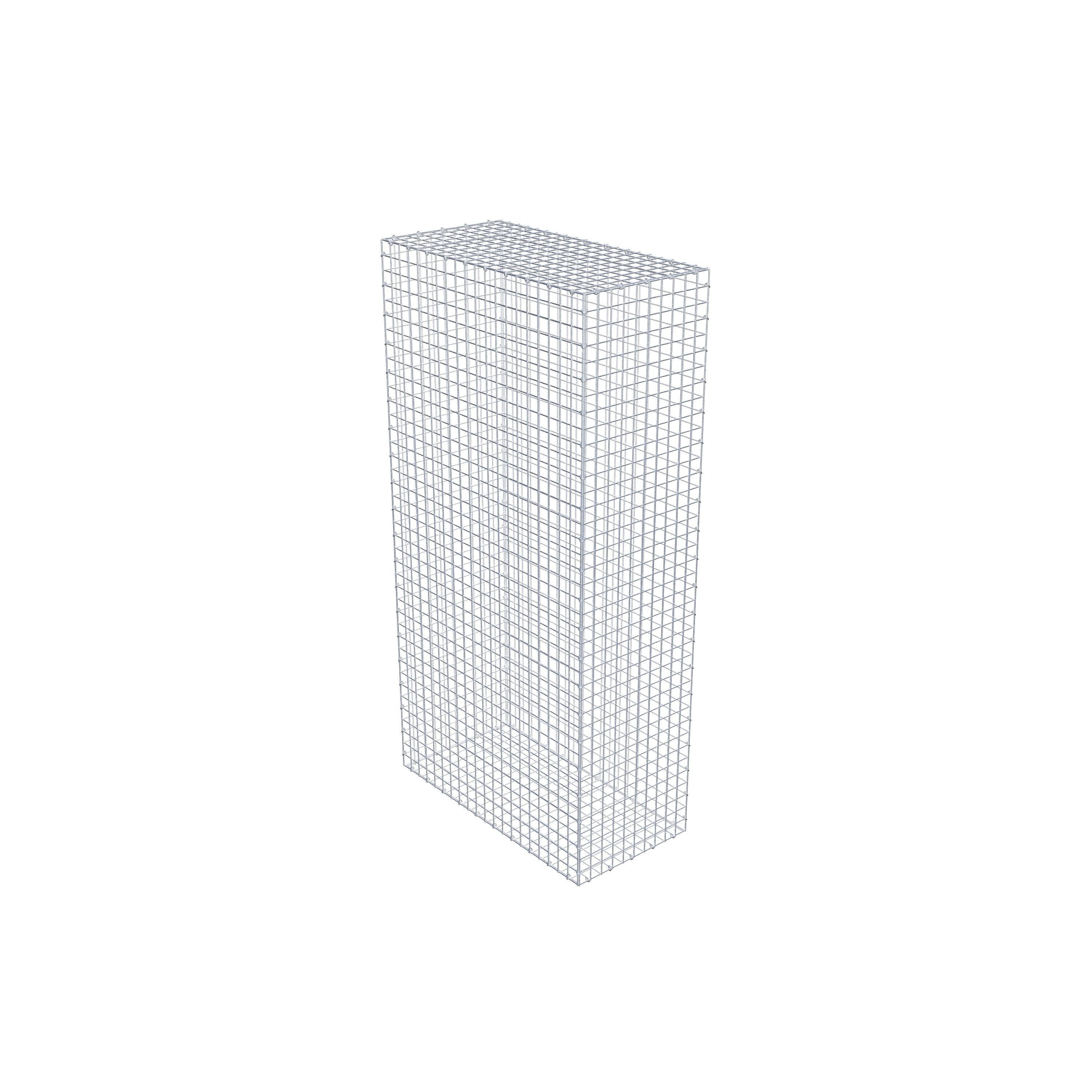 Gavión de acero galvanizado 200x100x50cm (LxAxP), malla 5 x 5cm, Anillo en C, jaula metálica para muro o jardín - 6