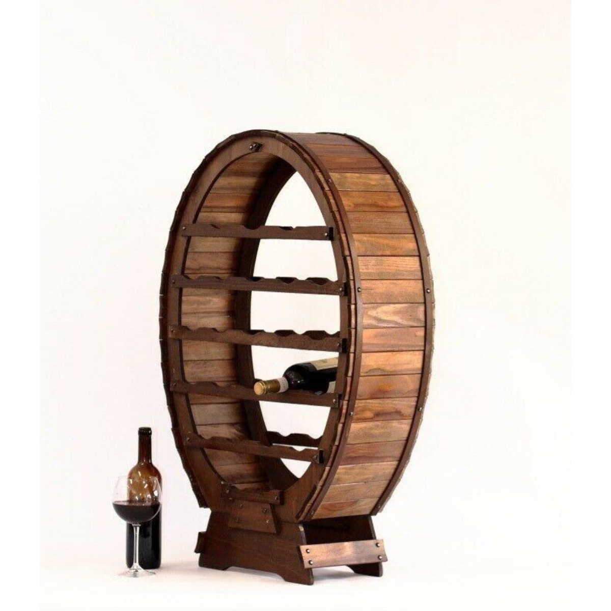 VESTIAMO CASA - Cantinetta In Legno 54 Posti 9 Ripiani - H120x63x27 Cm – On Line Happy Casa Store - Foto 2