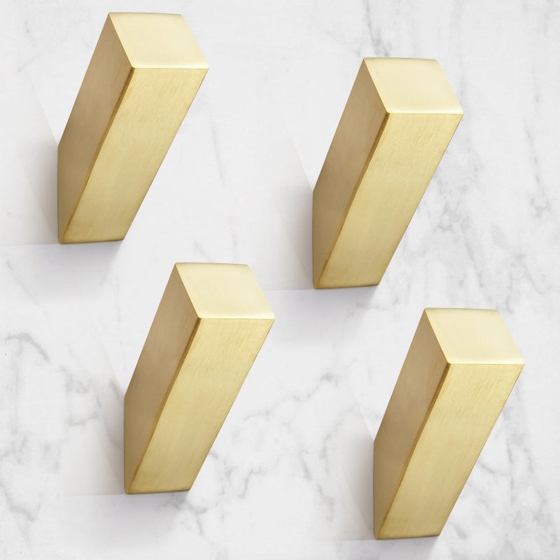 4 sztuki złotych haczyków ściennych, wytrzymałe haki ze stali nierdzewnej SUS 304 do łazienki, sypialni, przedpokoju, szafy, garażu, do montażu na śc