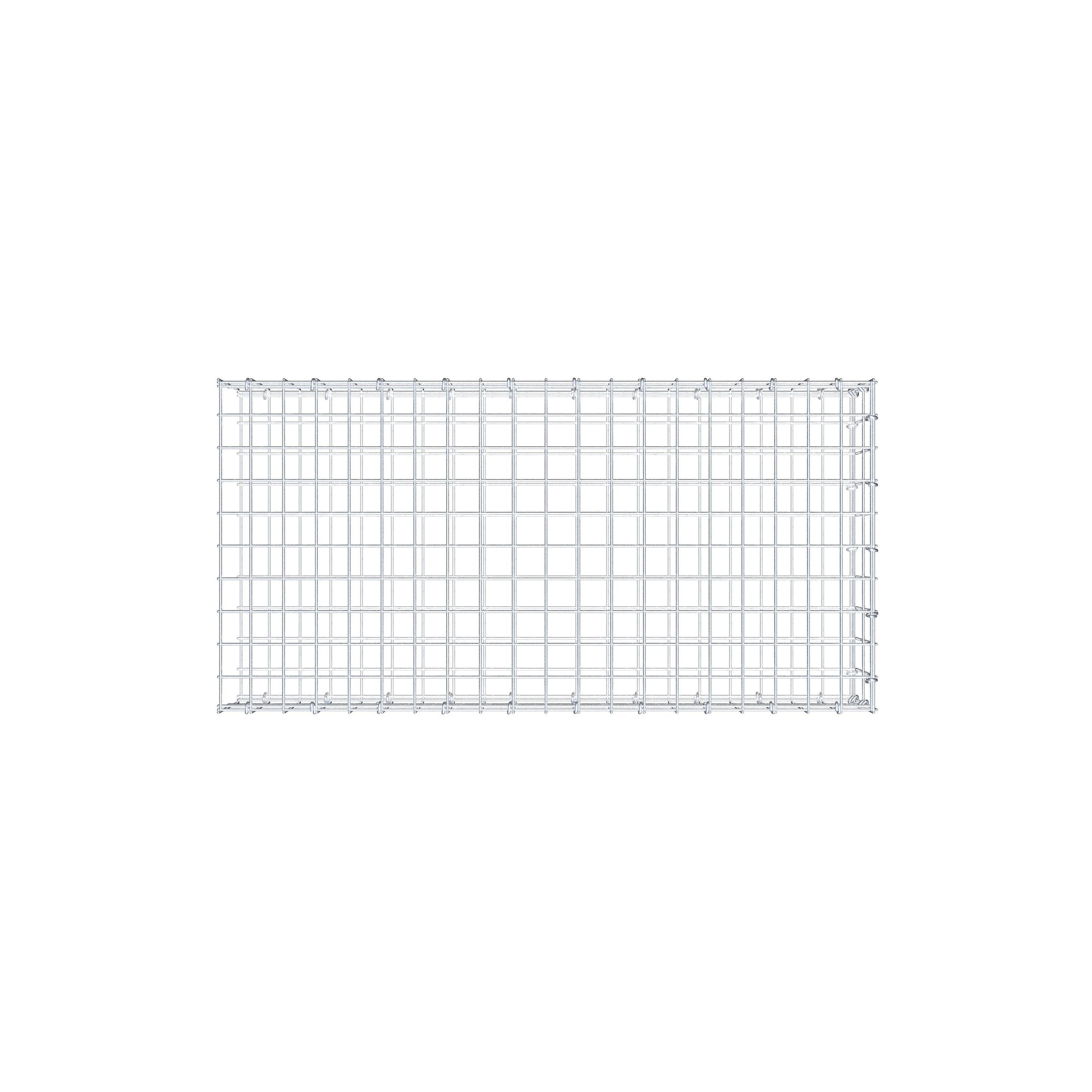 Gavión para alargar en acero galvanizado 100x20x50cm (LxAxP), malla 5 x 10cm, Anillo en C, sin rejilla frontal - 9