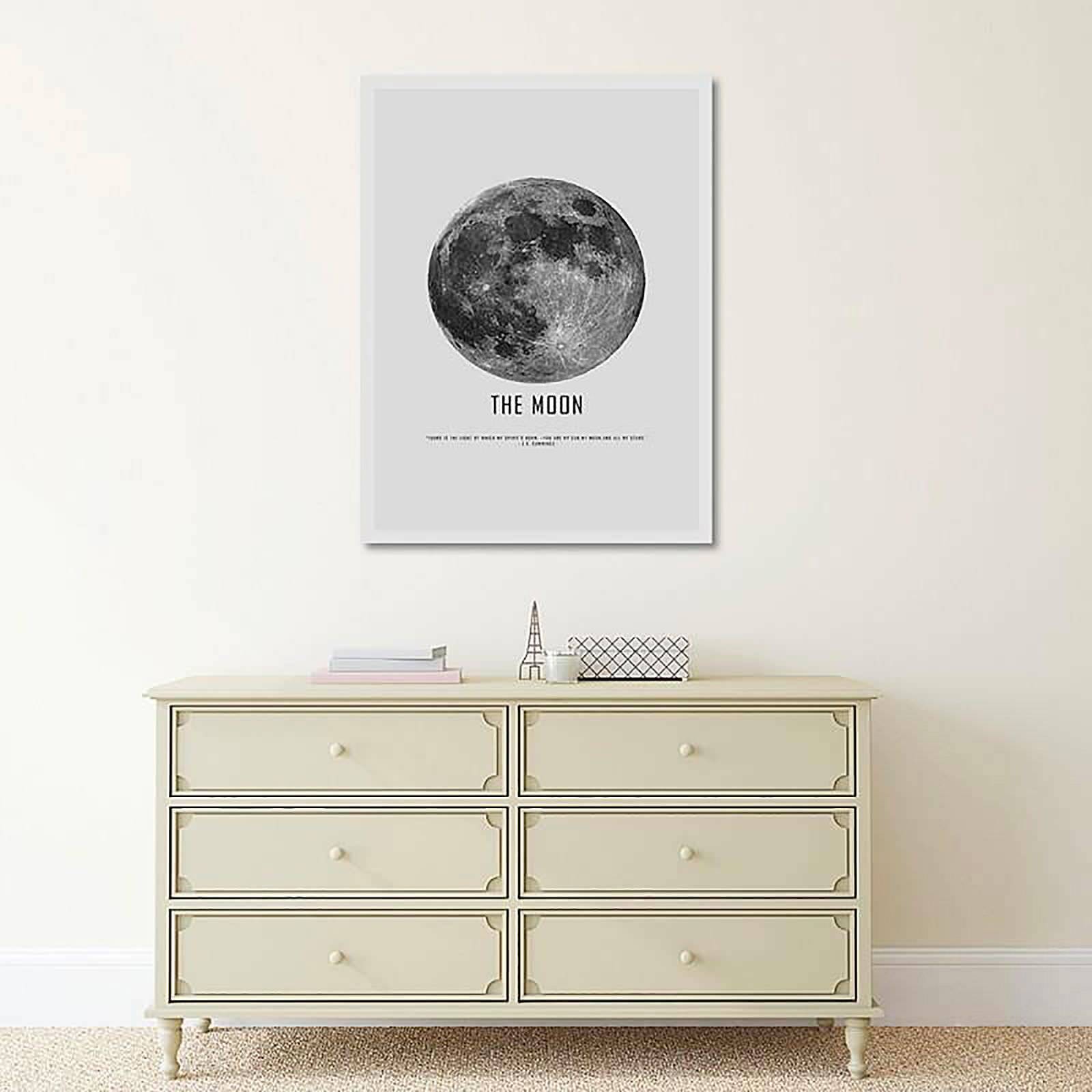 Tableau bois la lune - 40 x 50 cm - 5