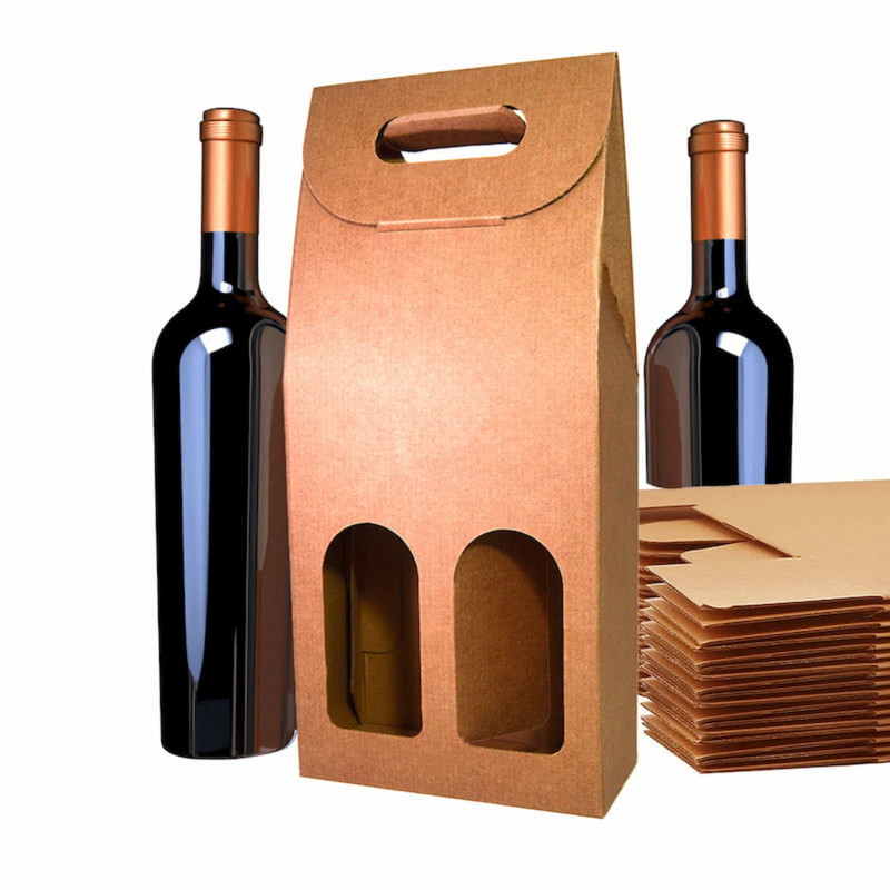 Boite Cadeau - ZHUODIKE - Coeur Marron - 30 Pièces - Papier Kraft - 2,17 Pouces - Maison