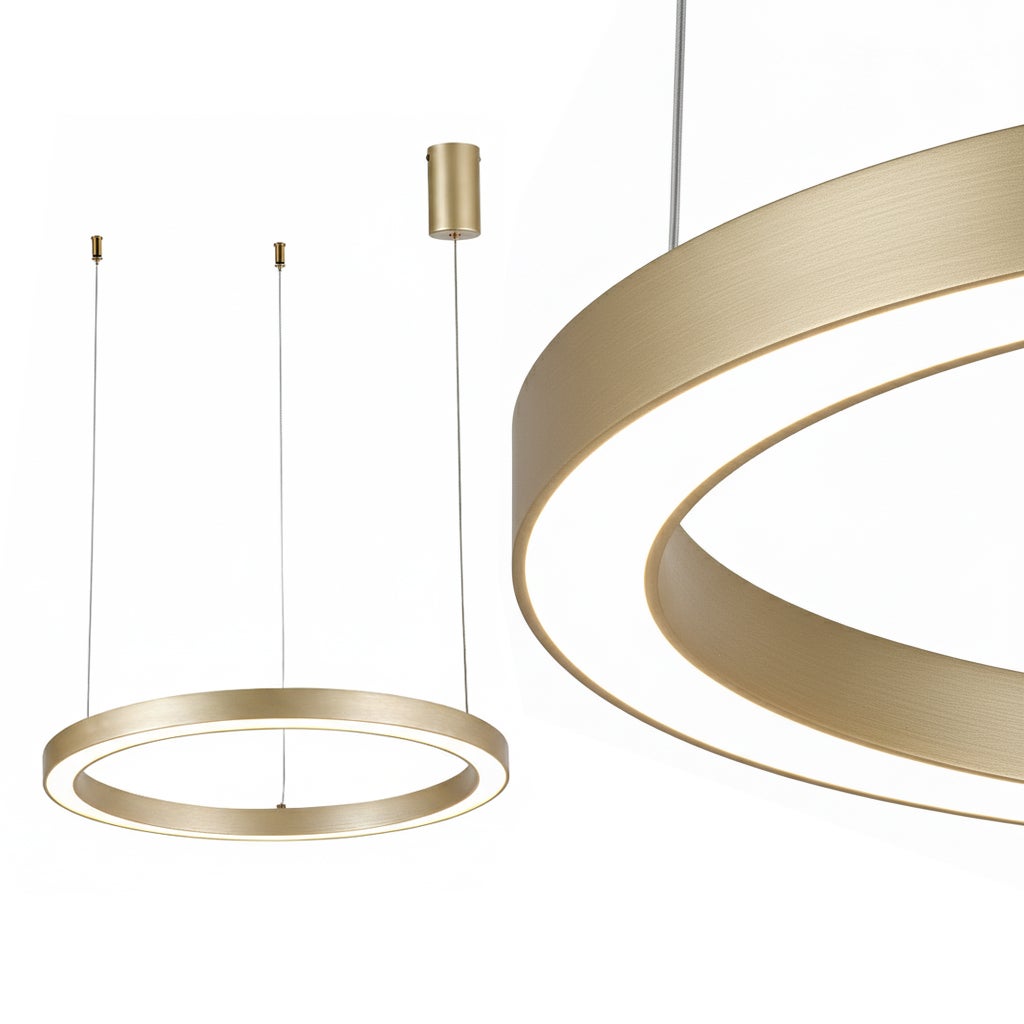 Lampa wisząca LED,lampa sufitowa 36W, 2100lm, 4000K, IP20, złota HOROZ