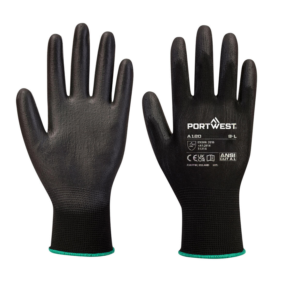 Gants nylon Portwest enduits PU A120 Bleu 11 - 6