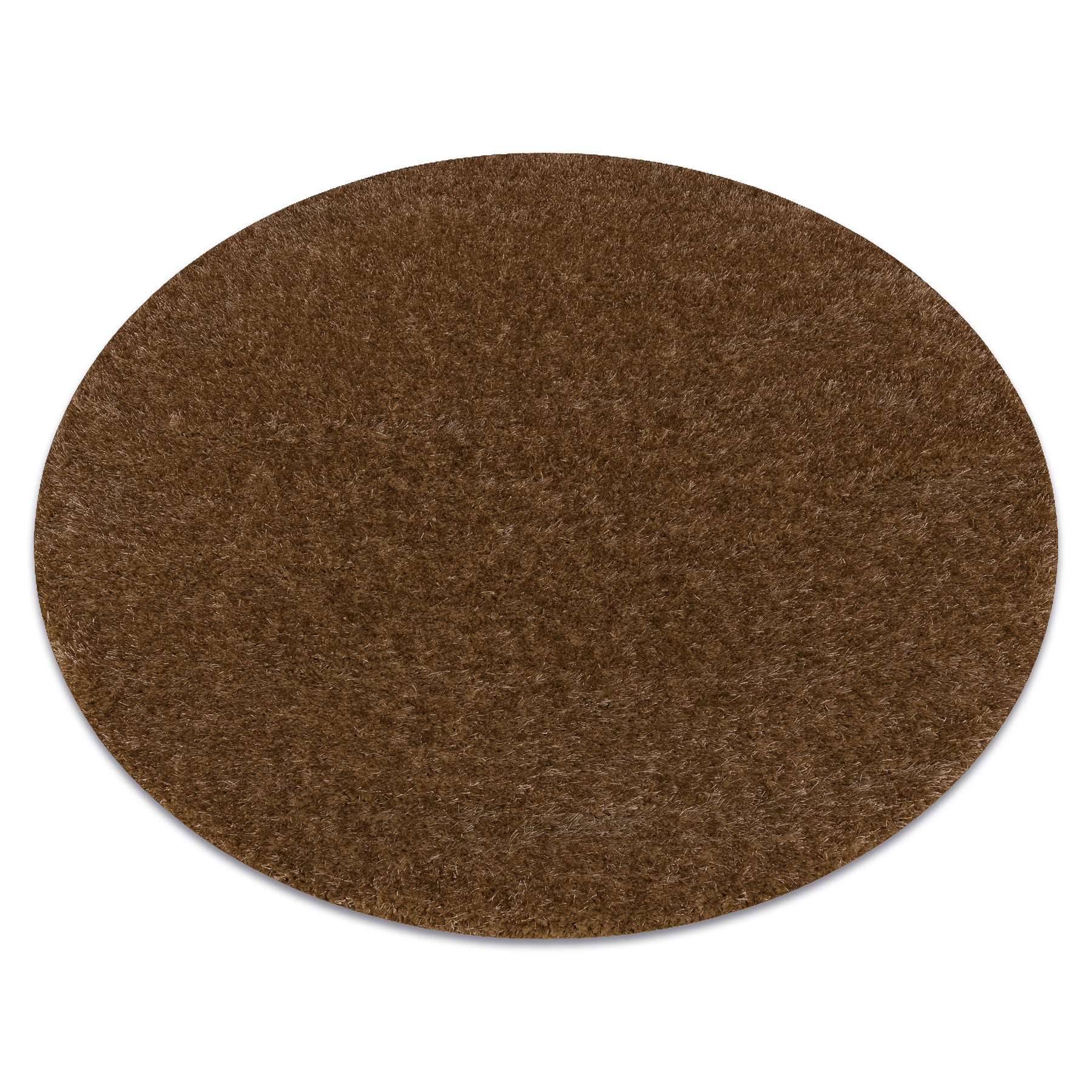 Dywan BUENOS koło 6650 shaggy jednolity, jednokolorowy beż koło 80 cm