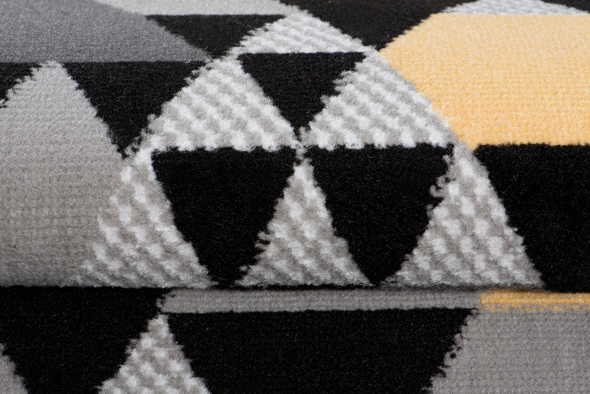 TAPISO Maya Tappeto Passatoia Corridoio Moderno Arancia Grigio Nero Triangolo Mosaico 80 x 300 cm - 4