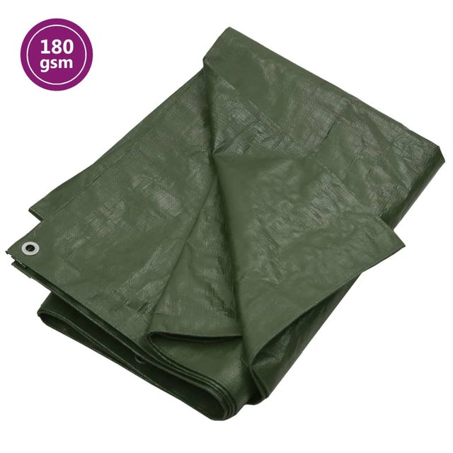 Plandeka, 180 g/m², 3x3 m, zielona, HDPE vidaXL