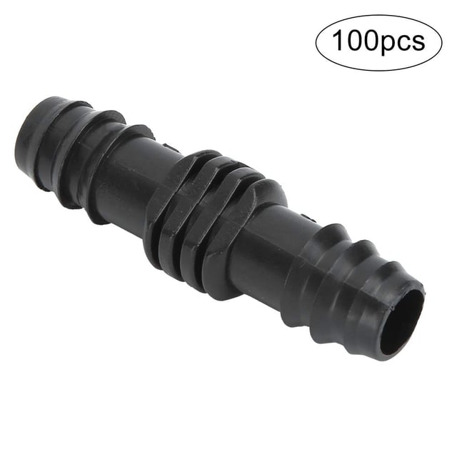 Connettore di accoppiamento per tubo oscillante Accessori in PP per sistema di irrigazione per irrigazione da giardino 16mm (16mm diretto 100 pezzi)
