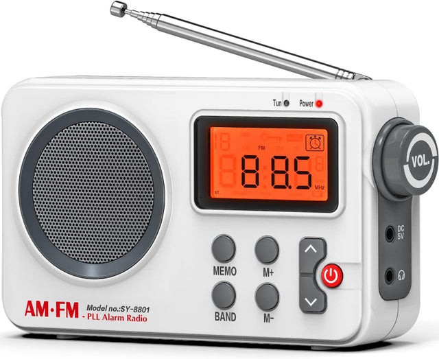 Radio Portable FM/AM - Transistor Compact avec Réception Supérieure, Fonction Réveil et Prise Casque pour Écoute Privée