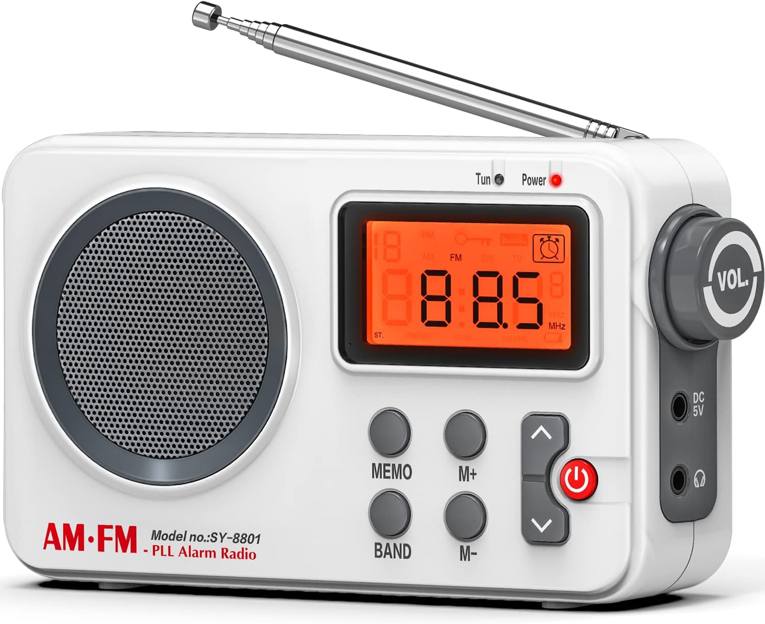 Przenośne radio FM/AM (MW), Małe radio przenośne, Radio tranzystorowe z doskonałym odbiorem i wysoką jakością dźwięku