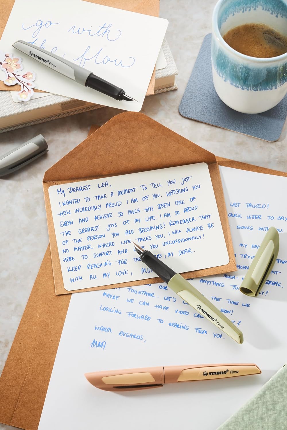 Flow - Stylo plume - rechargeable - gris bleu | Leroy Merlin