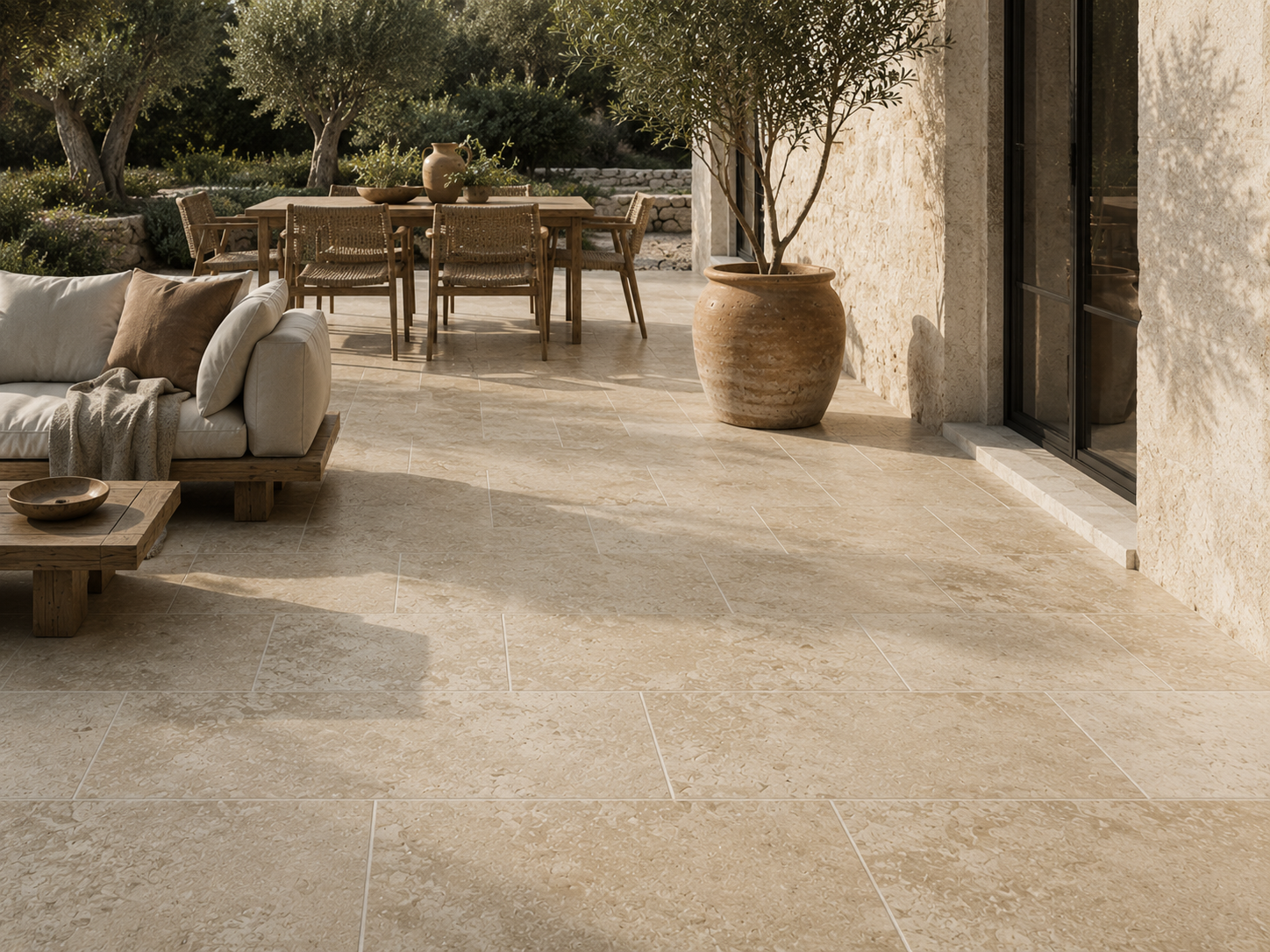 TRAVERTIN CLASSIC MIX BEIGE (1er choix), 40,6 X 61 EP 1,2cm, Pierre naturelle - intérieur/exterieur - 5