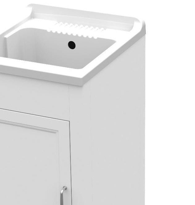 Meuble sous-vasque en résine blanche Mongardi - 7