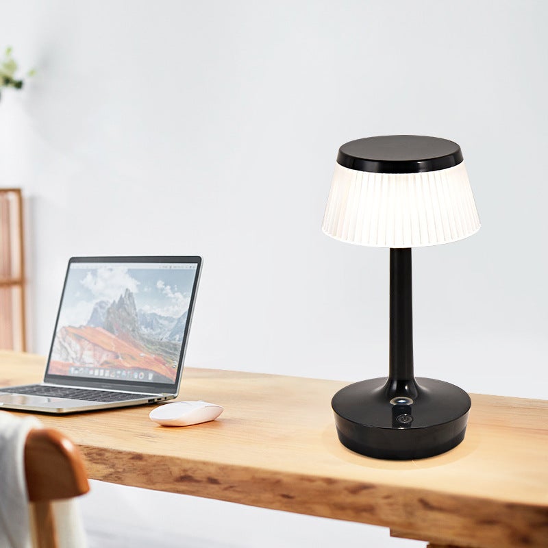 Zabawna lampka biurkowa, lampka biurkowa w kształcie grzyba, trójkolorowa lampka nocna chroniąca oczy, czarna, 12*23cm