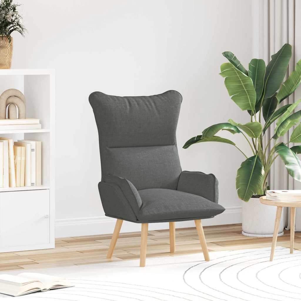 Fotel Ciemnoszary 69 x 74 x 93 cm Tkanina i sklejka vidaXL
