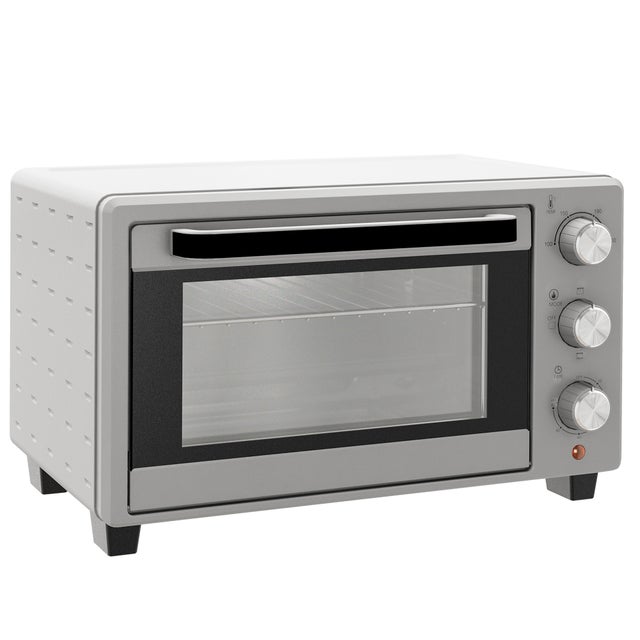 Forno piccolo 21 L, 100 °C-230 °C, timer 1 ora, con 3 modalità di cottura, griglia, teglia, acciaio inox, 46 L x 38,5 P x 29 A cm