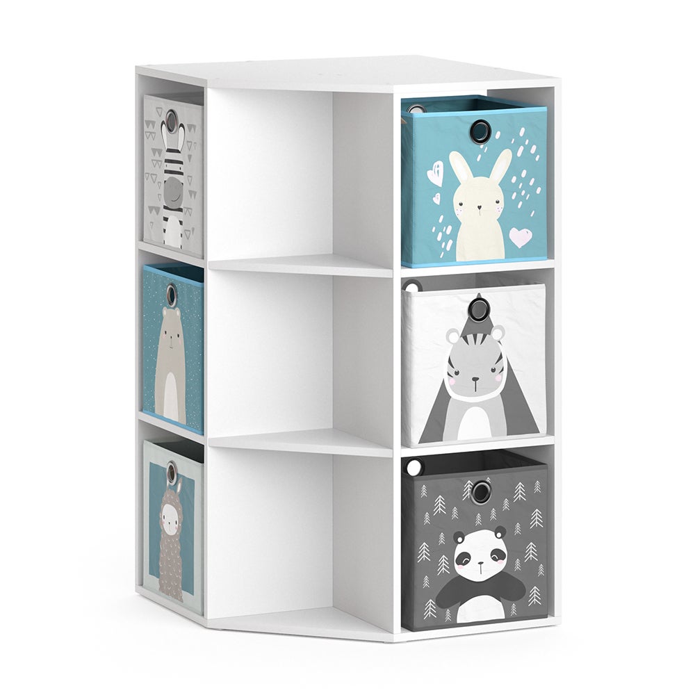 Bibliothèque Tetrix Blanche - 40x100x30 Cm, 4 Compartiments Et 3 étagères - Design Moderne Pour Salon Ou Bureau - 4