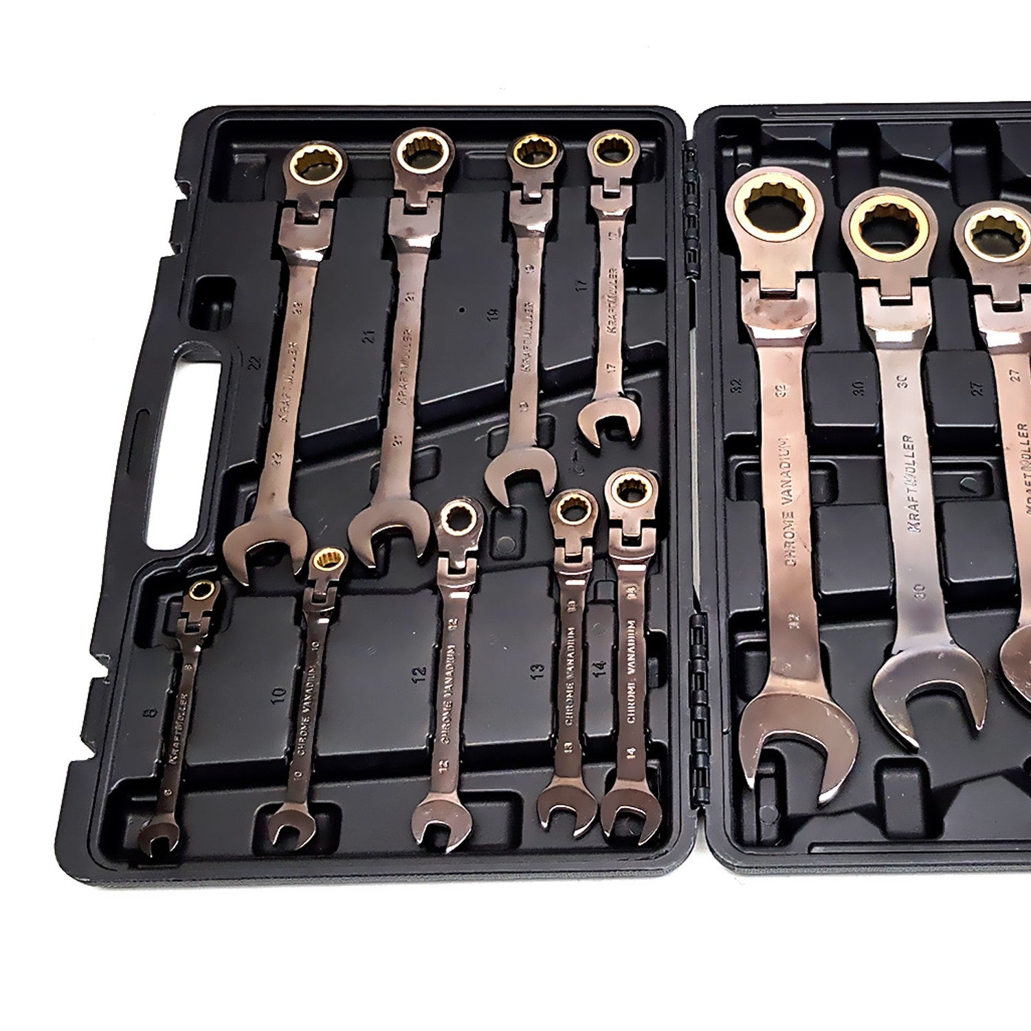 Clés à Douille 34 Pcs Avec Écrous Acier Et Chrome Vanadium Profil E Et Profil T Embouts De Securite Avec Coffret 90972916