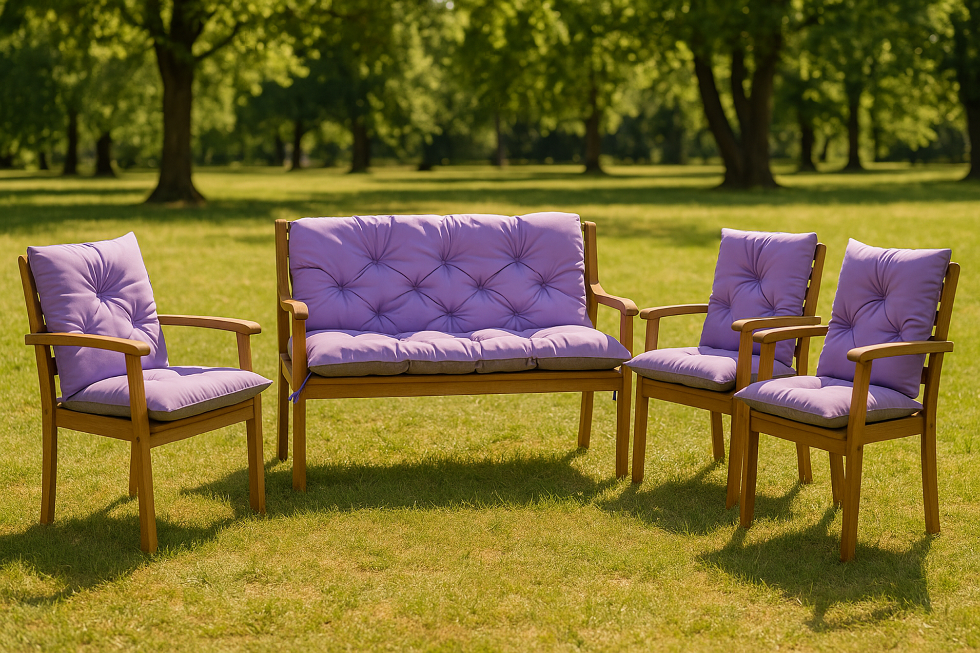 Coussin pour banc de jardin 150x50x40cm, coussin de jardin Violet, coussin de banc de jardin, coussin de balançoire, coussin de banc extérieur - 5