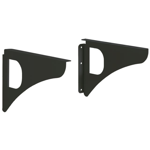 Lot de 2 équerres design en acier pour boîte aux lettres - Gris 7016 - Decayeux