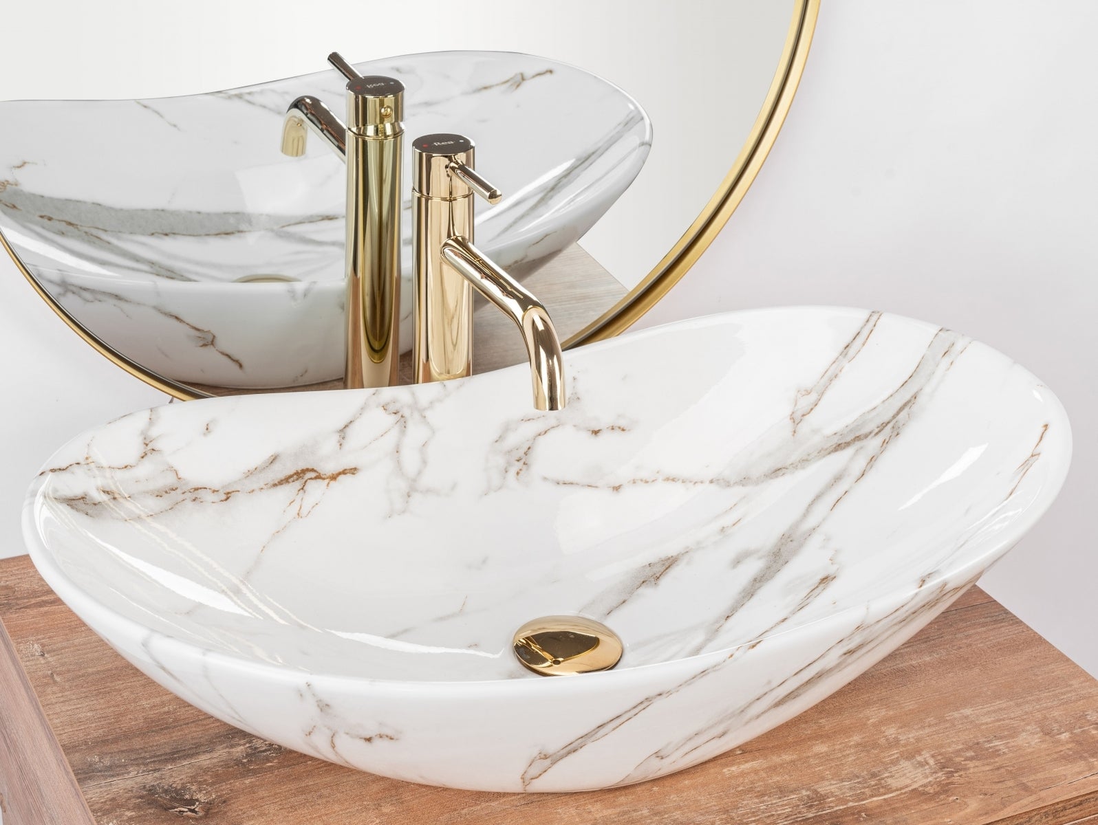 LAVATÓRIO DE APOIO REA ROYAL LAVA WHITE 62X36X16CM - 2