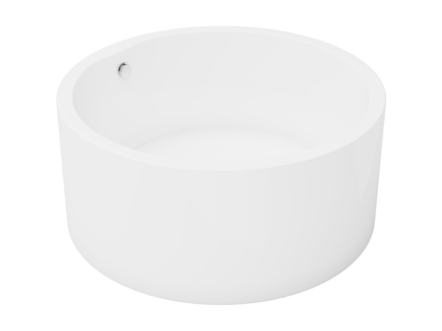 Wanna wolnostojąca okrągła - 165 l - 130 x 130 x 58 cm - Biała - Akrylowa - LAGUNO