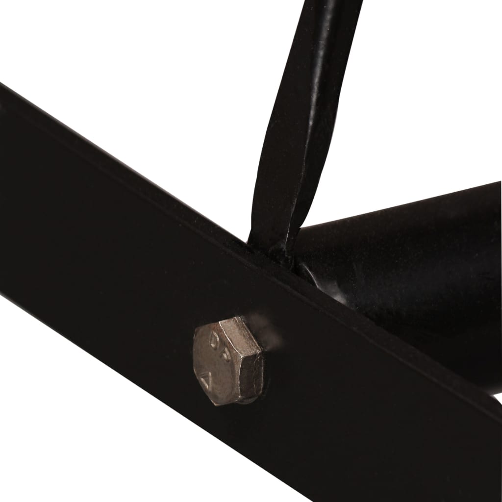 Maison Exclusive - Set da Bar 5 pz in Legno Massello e Vera Pelle - 8