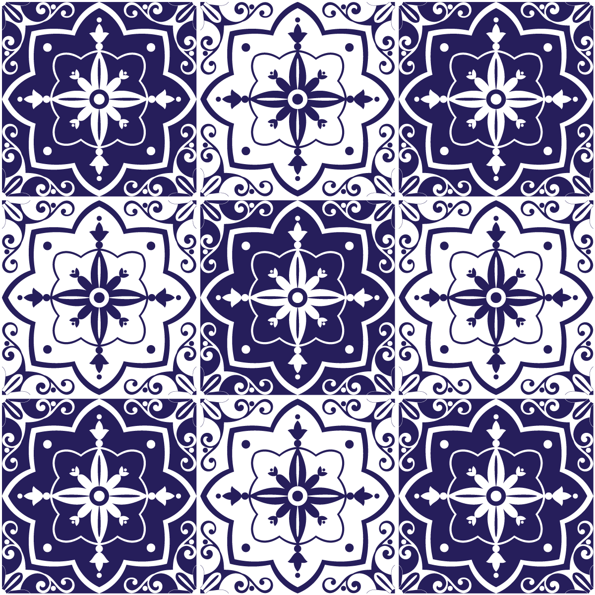 9 adesivo piastrelle azulejos Carlota - Sticker adesivo - adesivi murali - 9stickers20x20cm - 2