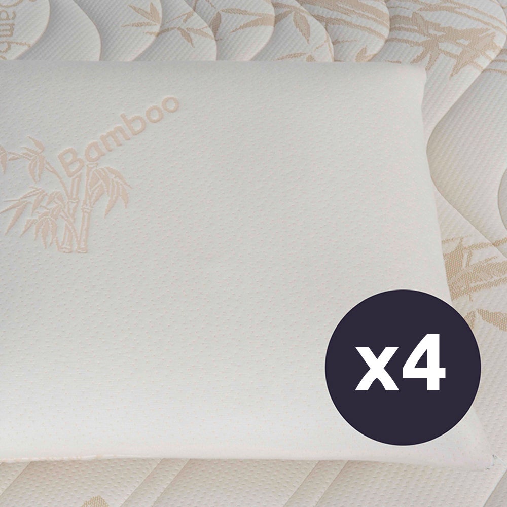 OLYMPE LITERIE | Lot de 4 oreillers 60x60 cm BAMBOO | Mousse avec mémoire de forme - 2