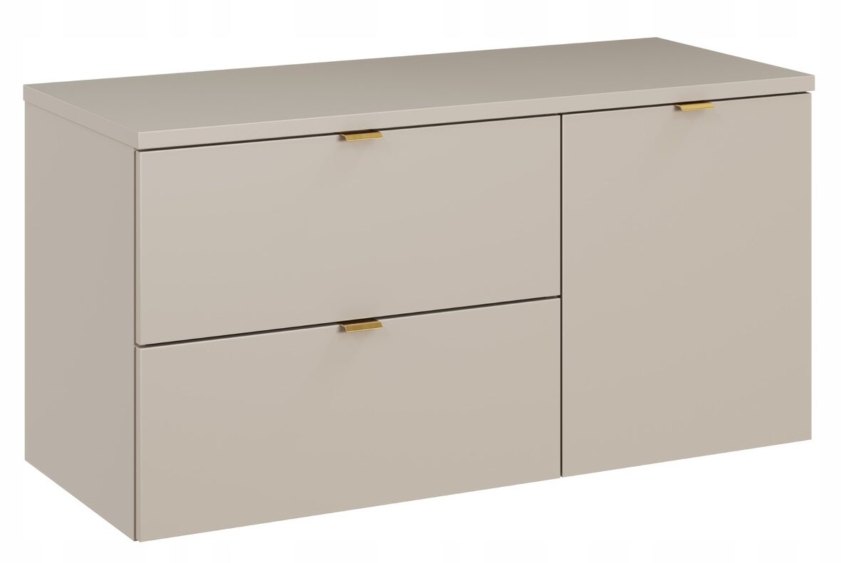 Szafka łazienkowa Dalia 100 cm kaszmir z blatem i koszem