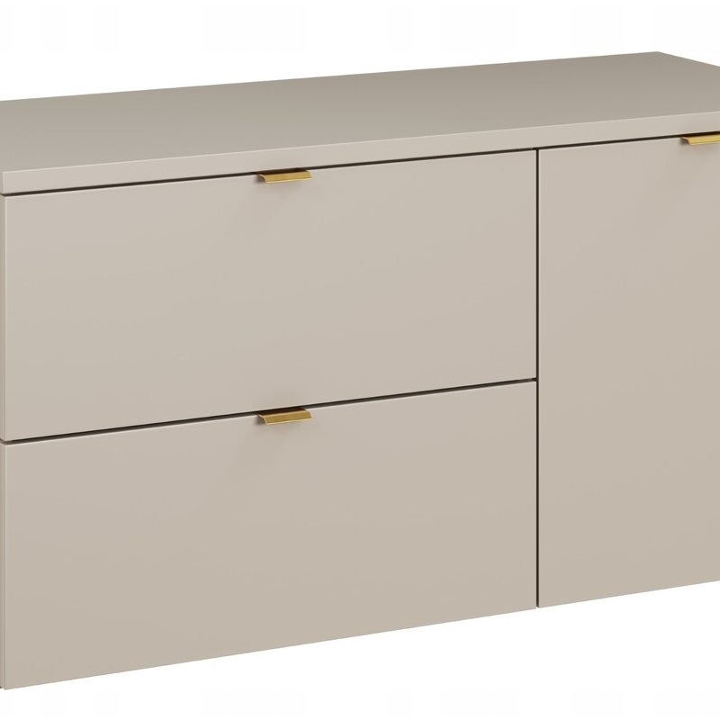 Szafka łazienkowa Dalia 100 cm kaszmir z blatem i koszem