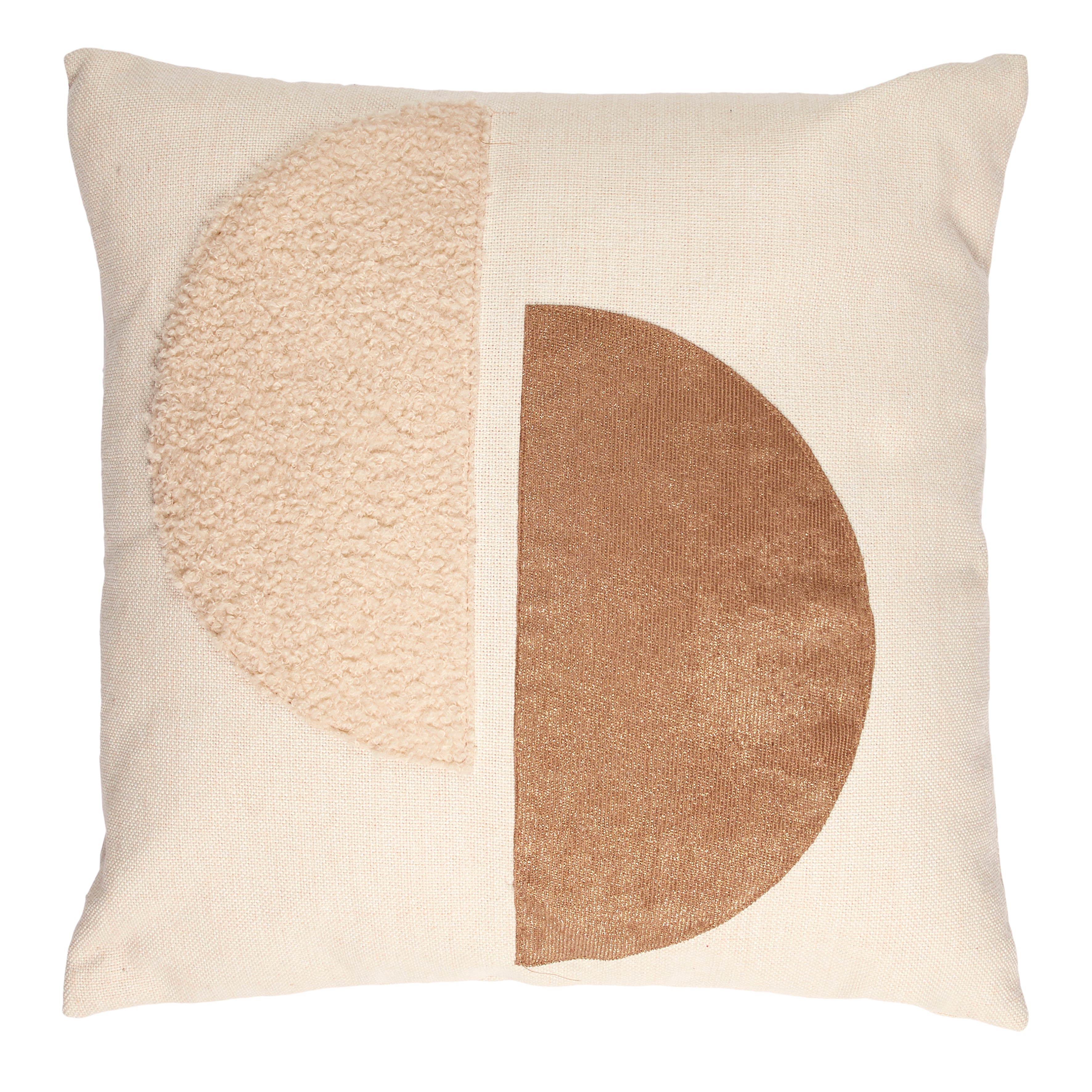 Coussin - Home Deco Factory - Beige Bouclette - Déhoussable - 3