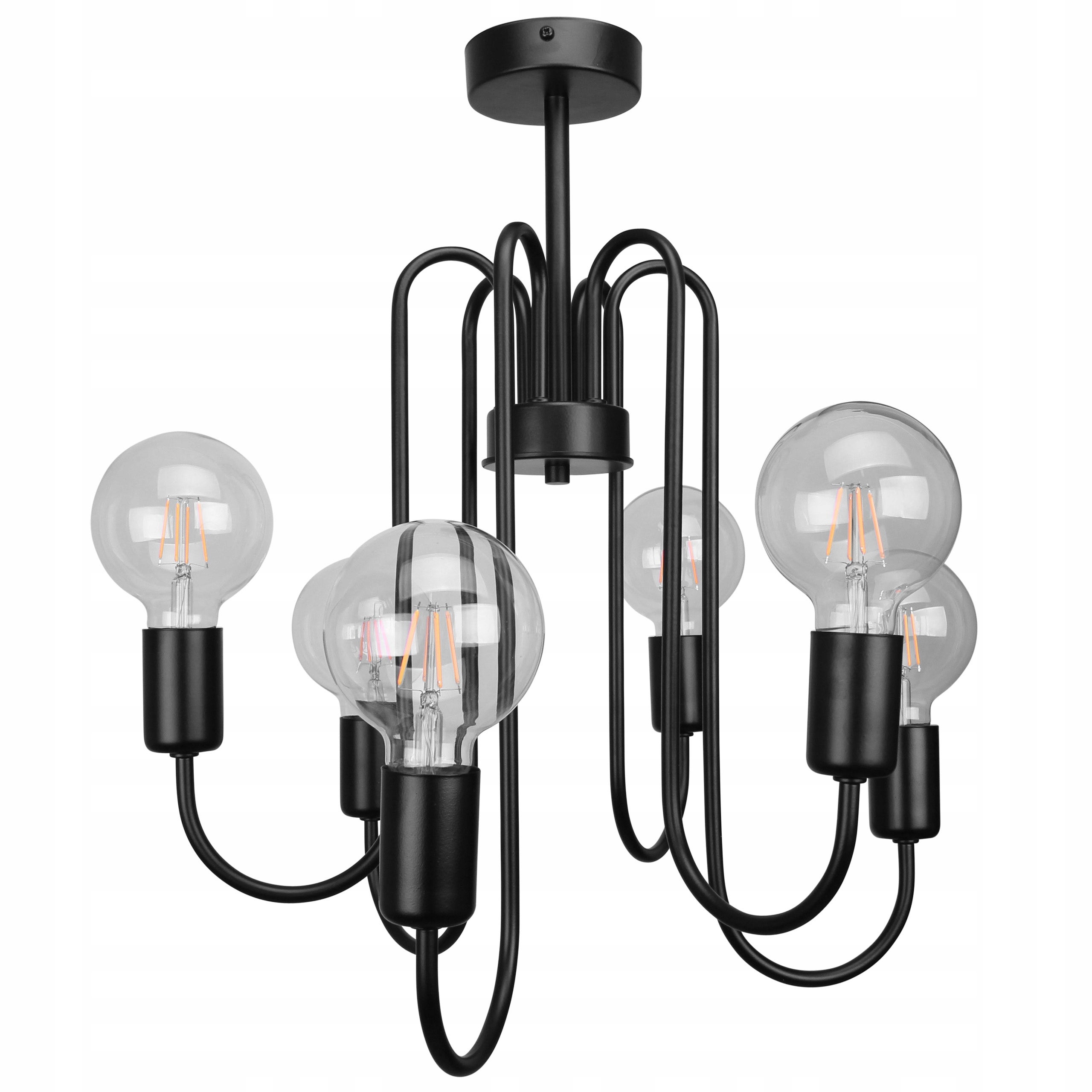 Lampa sufitowa żyrandol modern Edi 6xE27 czarny Light Home LH