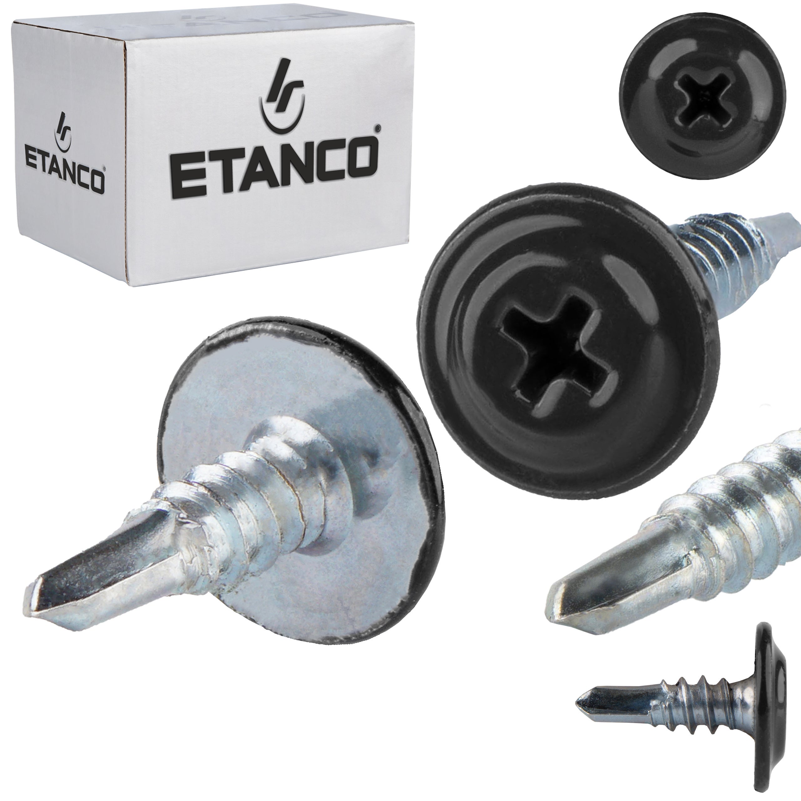 Łączniki montażowe Etanco GM-B 4,2x13 mm RAL 9005 250szt